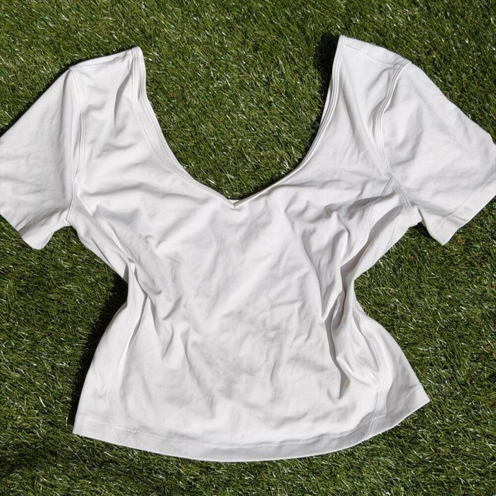White lululemon align short sleeve top